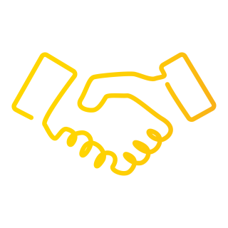 Poignée main JAUNE